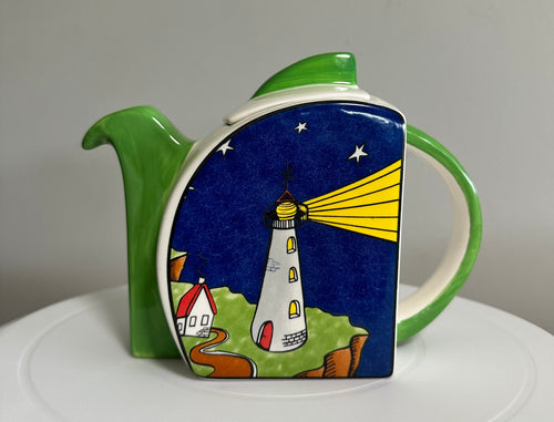 Lighthouse Starry Night Tea Pot