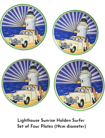 Holden Surfer Lighthouse Plate - Set of Four