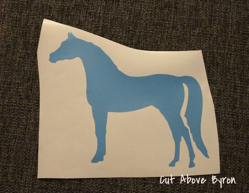 Blue Arabian Horse Silouette (Medium)