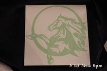 Pair Lime Green Horse Decals