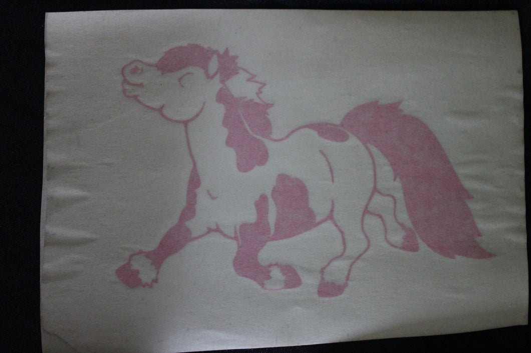 Pink Pinto Pony Decal