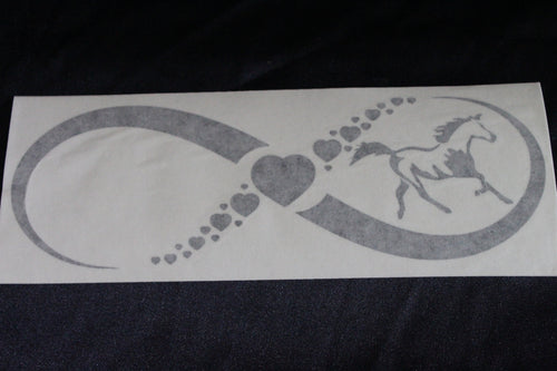 Infinity horse love design decal