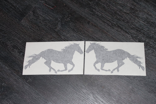 Double running horse decal pack