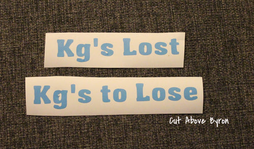 Kg's to lose / Kg's Lost decal set