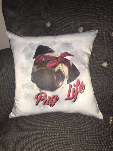 Pug Dog cushion cover