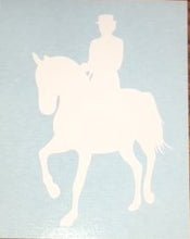 White dressage float decal